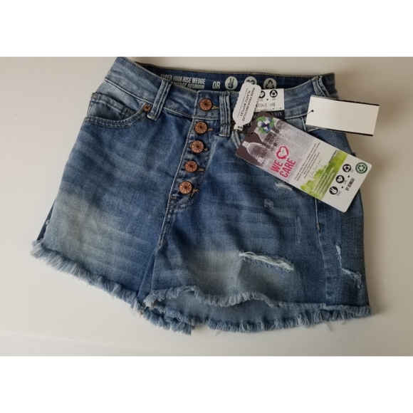 Rewash Super High Rise Jeans Shorts,  OR W24, NWT - Picture 10 of 10